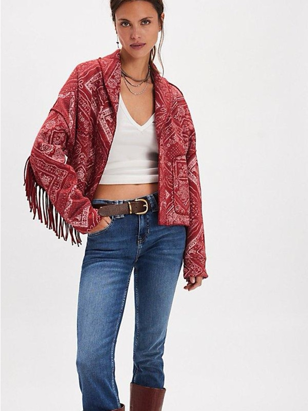 Ragabond Wyatt Bandana Fringe Cardi